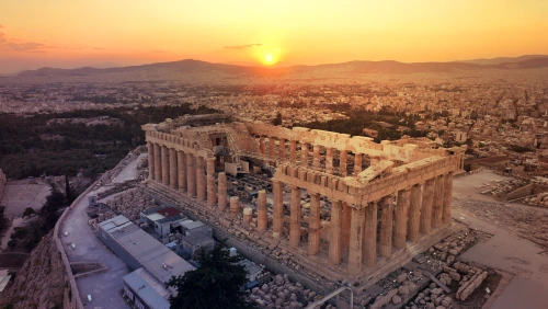 Parthenon, Athens — cheap flights to Greece with direct flights from Romania